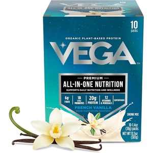 image:imageVega AllinOne Nutrition Organic Vegan Protein Powder  Chocolate 20g Protein Meal Replacement Shake  156 lbs 17 ServingsFrench Vanilla