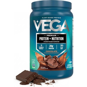 image:imageVega Protein  Nutrition  20g Plant Based Vegan Protein Powder Chocolate for a DairyFree Protein Shake  Large Tub 14lbs 17 ServingsChocolate