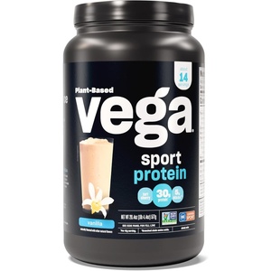 image:imageVega Sport Protein Powder Vanilla 14 Servings 204 oz  PlantBased Vegan Protein Powder BCAAs Amino Acid Tart Cherry Non Dairy Gluten Free Non GMO Packaging May Vary