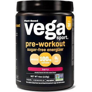 image:imageVega Sport Sugar Free PreWorkout Energizer Berry  Pre Workout Powder for Women amp Men Supports Energy and Focus Electrolytes Vegan Keto Gluten Free Non GMO 4 ozSugar Free Berry