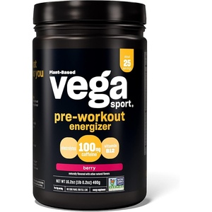 image:imageVega Sport Sugar Free PreWorkout Energizer Berry  Pre Workout Powder for Women amp Men Supports Energy and Focus Electrolytes Vegan Keto Gluten Free Non GMO 4 ozBerry